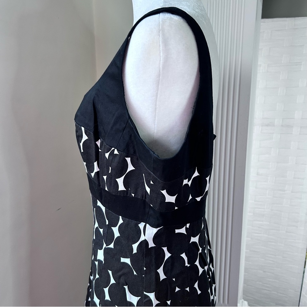 Jones Wear Black and White Polka Dot Fit and Flare Sleeveless Sundress - Picture 4 of 12
